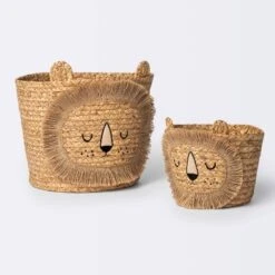 Braided Water Hyacinth Small Round Storage Decorative Basket - Cloud Island™ -Baby Products Series GUEST 08251bcd 8684 4dda 85d5 7e48aef06926 1