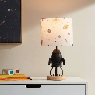 Spaceship Figural Kids' Table Lamp Black - Pillowfort™ 1 Spaceship Figural Kids' Table Lamp Black - Pillowfort™