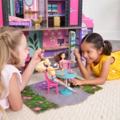 KidKraft 2-in-1 Wooden Hotel & Waterslide Dollhouse -Baby Products Series GUEST 275be88d 10f9 4abe 99af 961cfbea7af3