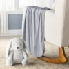 Rayon From Bamboo Swaddle Baby Blanket - Gray - Cloud Island™