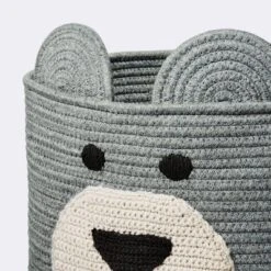 Decorative Basket - Cloud Island™ XL Coiled Bear Face Gray -Baby Products Series GUEST 34f11f87 065a 48fa 83a5 49035bcb6e7e