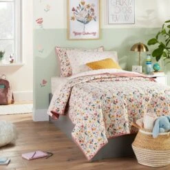 Floral Cotton Reversible Kids' Sham - Pillowfort™ -Baby Products Series GUEST 3d327d9a 0e2b 4ea4 bfef 9910f1d6a03b