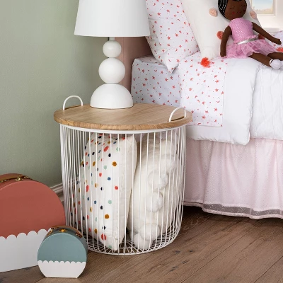 Wire Kids' Storage Floor Bin White - Pillowfort™ 1 Wire Kids' Storage Floor Bin White - Pillowfort™