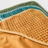 Baby Boys' 3pk Waffle Hooded Bath Towel - Cloud Island™ Olive Green
