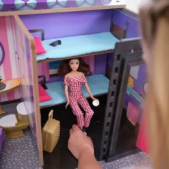 KidKraft 2-in-1 Wooden Hotel & Waterslide Dollhouse -Baby Products Series GUEST 5a88a2d9 6cab 4a36 8f41 d8085043d54c