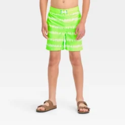 Boys' Striped Swim Shorts - Cat & Jack™ Lime Green -Baby Products Series GUEST 720943f0 cdbb 4ff6 948b cd3be027e02e