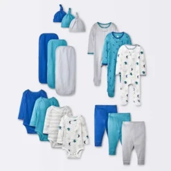 Baby Boys' 16pk Layette Gifting Bundle - Cloud Island™ Blue -Baby Products Series GUEST 73b903eb 5896 453a aeb8 ee04930c2ca7