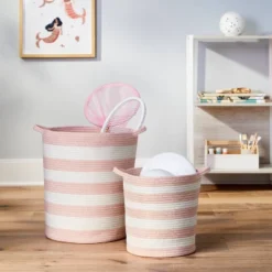 Striped Coiled Kids' Rope Basket - Pillowfort™ -Baby Products Series GUEST 78986f3a 45d7 45d0 9225 0dd9d2eb9e06