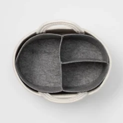 Coiled Rope Diaper Caddy With Dividers - Cloud Island™ Cream -Baby Products Series GUEST 7f5e960b d644 465e 8a6b 1a2091651e69