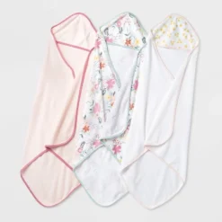 Baby Girls' 3pk Floral Meadow Hooded Towel - Cloud Island™ -Baby Products Series GUEST 8cd13f38 d391 49f3 a5cb 062e8a119962