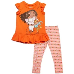 Disney Moana Girls T-Shirt And Leggings Outfit Set Little Kid To Big Kid -Baby Products Series GUEST b1a1a219 d474 4d14 8e3f c6f3232afb54