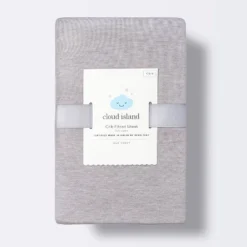 Polyester Rayon Fitted Crib Sheet - Solid Gray - Cloud Island™ -Baby Products Series GUEST b5cc95ad 4e8b 4b2e 84c0 7c6333c470a8