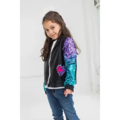 Disney Descendants Mal Sequin Zip Up Jacket Little Kid To Big Kid