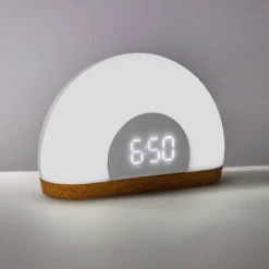 Wake Up Light Rise With Wood Kids' Nightlight - Pillowfort™ -Baby Products Series GUEST d1876ddf 027a 425b 9e09 6bfb5b7d6eed