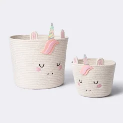 Coiled Rope Medium Round Storage Decorative Basket - Unicorn - Cloud Island™ -Baby Products Series GUEST dc09bb33 1873 4ba5 b74a 5dac09679ff1