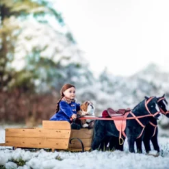 The Queen's Treasures 18 In Doll Covered Prairie Wagon/Sleigh And 2 Horses -Baby Products Series GUEST e1807ef2 ecbc 489e ae66 b00f2fa2598f