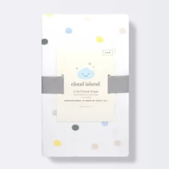 Polyester Rayon Jersey Fitted Crib Sheet - Cloud Island™ Multi Dot -Baby Products Series GUEST e25f8096 1d59 4b5a a111 0201bce214a5