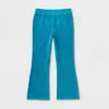 Girls' Adaptive Velour Flare Pull-On Pants - Cat & Jack™ Teal Blue