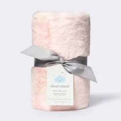 Solid Satin Edge Plush Blanket - Cloud Island™ Pink -Baby Products Series GUEST f12ad3df 7d70 4168 9c35 37ff926dab47