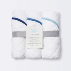Changing Pad Liner White With Blue Edge - Cloud Island™ 3pk -Baby Products Series GUEST f7a275d1 4928 4987 b2b5 bf1f4ebc764b