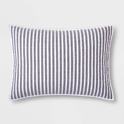 Chambray Striped Kids' Sham - Pillowfort™ 5 Chambray Striped Kids' Sham - Pillowfort™ - Image 5