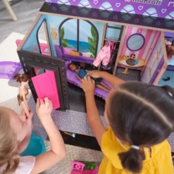 KidKraft 2-in-1 Wooden Hotel & Waterslide Dollhouse -Baby Products Series GUEST fba21ce5 1873 4a87 9323 3b29303ebc8e